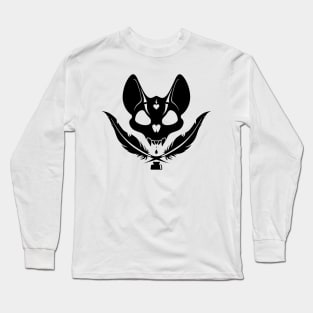 Monogram of Edgar Allan Poe / black Long Sleeve T-Shirt